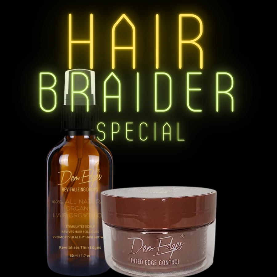 Dem Edges® Tinted Edge Control - Hair Braider Set