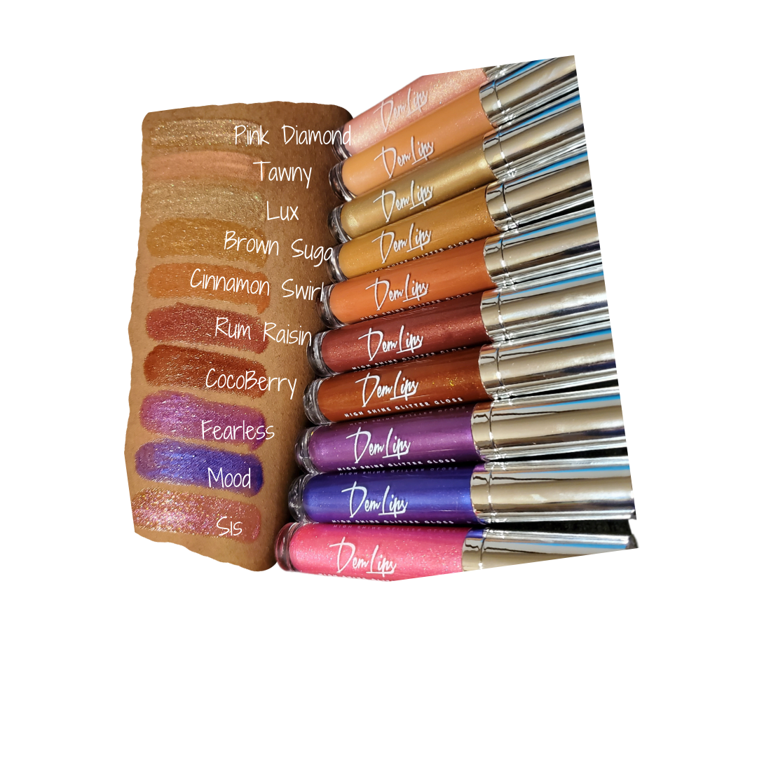 Dem Lips® High Shine Glitter Gloss
